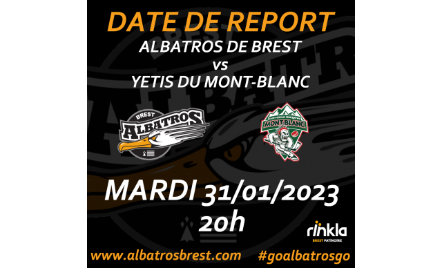 REPORT DU MATCH CONTRE MONT-BLANC LE 31/01/2023