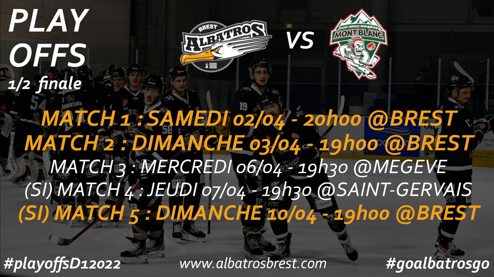 Programme demi-finale playoffs 2022 Albatros-Mont-Blanc