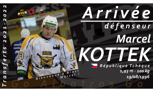 TRANSFERTS 2021-2022 - MARCEL KOTTEK VIENT ÉTOFFER LA DÉFENSE DES ALBATROS