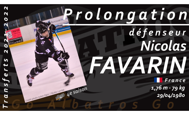 TRANSFERTS 2021-2022 - NICOLAS FAVARIN POUR UNE NOUVELLE SAISON AVEC LES ALBATROS