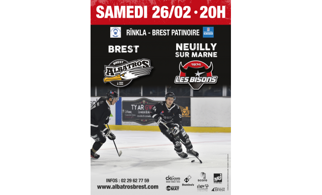 [D1 - J23] BREST-NEUILLY/MARNE - SAMEDI 26/02/22 - 20H00 @RÏNKLA - BREST PATINOIRE