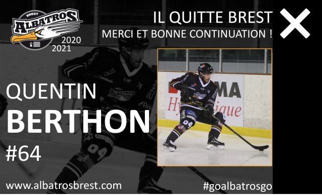 TRANSFERTS - QUENTIN BERTHON QUITTE LES ALBATROS