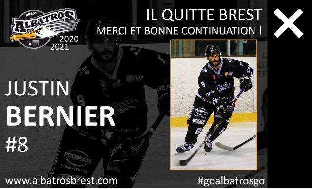 TRANSFERTS - DÉPART DE JUSTIN BERNIER