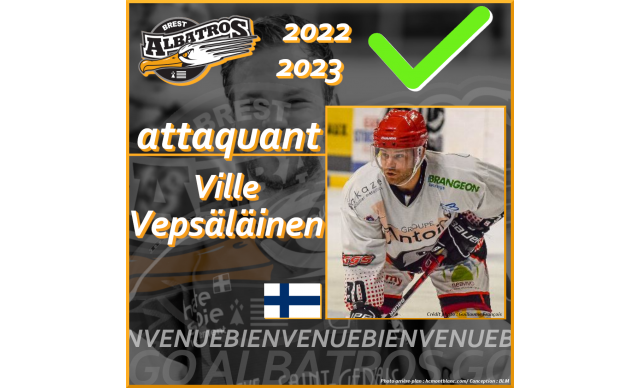 TRANSFERTS 2022-2023 : VILLE VEPSÄLÄINEN S'ENGAGE AVEC BREST