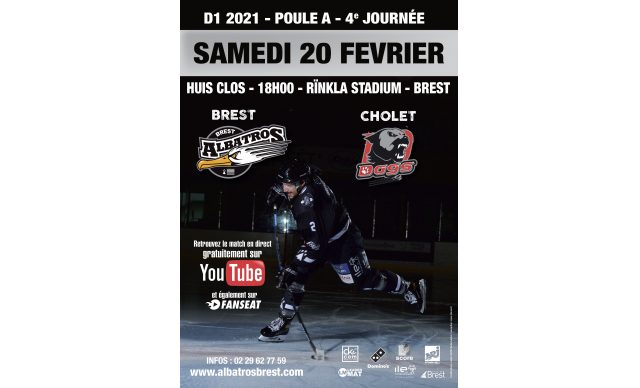 D1 2021 - POULE A - J4 - BREST-CHOLET - SAMEDI 20/02 - 18H00 (HUIS-CLOS)