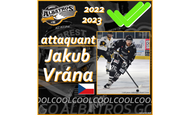 TRANSFERTS 2022-2023 : JAKUB VRANA PROLONGE À BREST