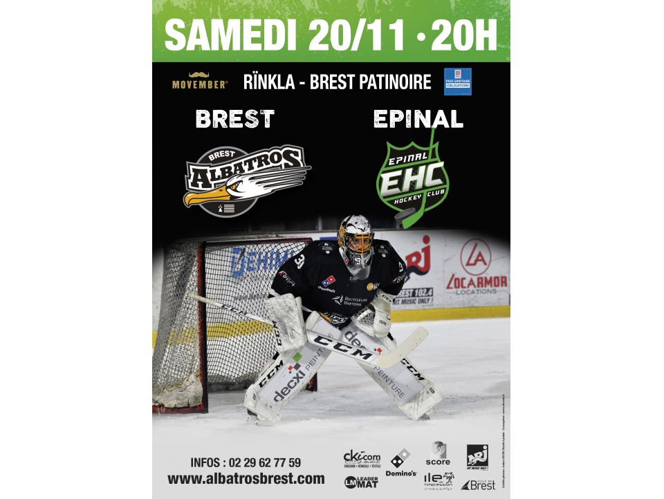 [D1 - J8] BREST-ÉPINAL SAMEDI 20/11/21 - 20H00 @RÏNKLA - BREST PATINOIRE