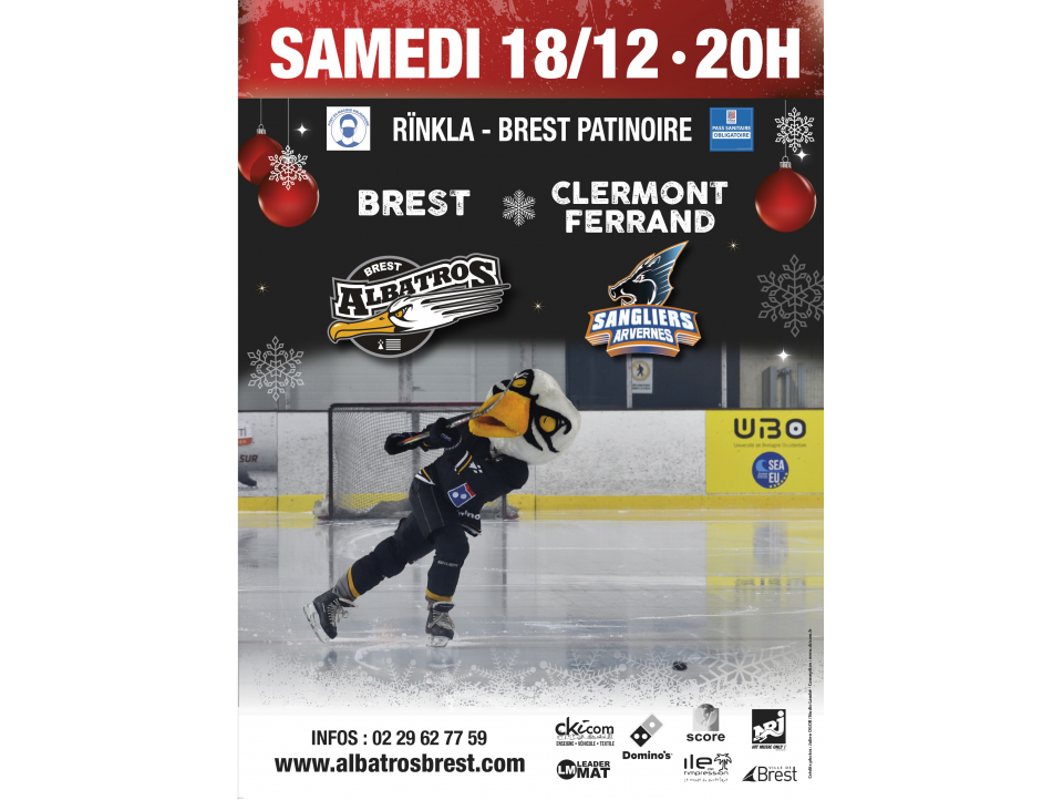 [D1 - J12] BREST-CLERMONT-FERRAND SAMEDI 18/12/21 - 20H00 @RÏNKLA - BREST PATINOIRE