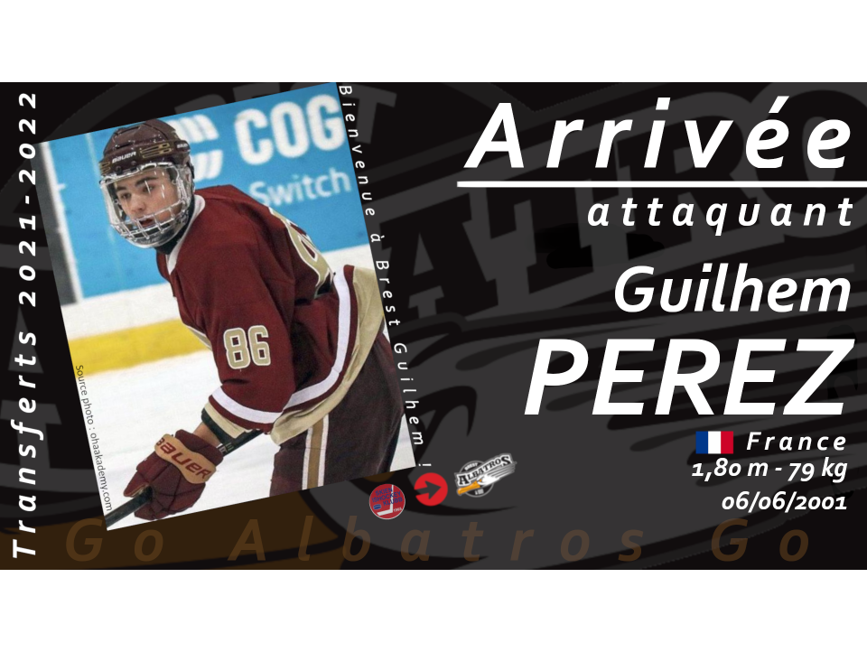 TRANSFERTS 2021-2022 - Guilhem Perez va découvrir la D1 avec les Albatros