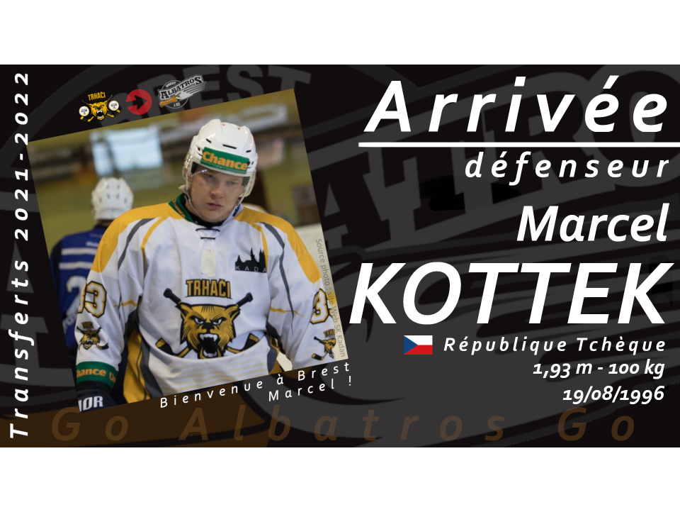 TRANSFERTS 2021-2022 - MARCEL KOTTEK VIENT ÉTOFFER LA DÉFENSE DES ALBATROS