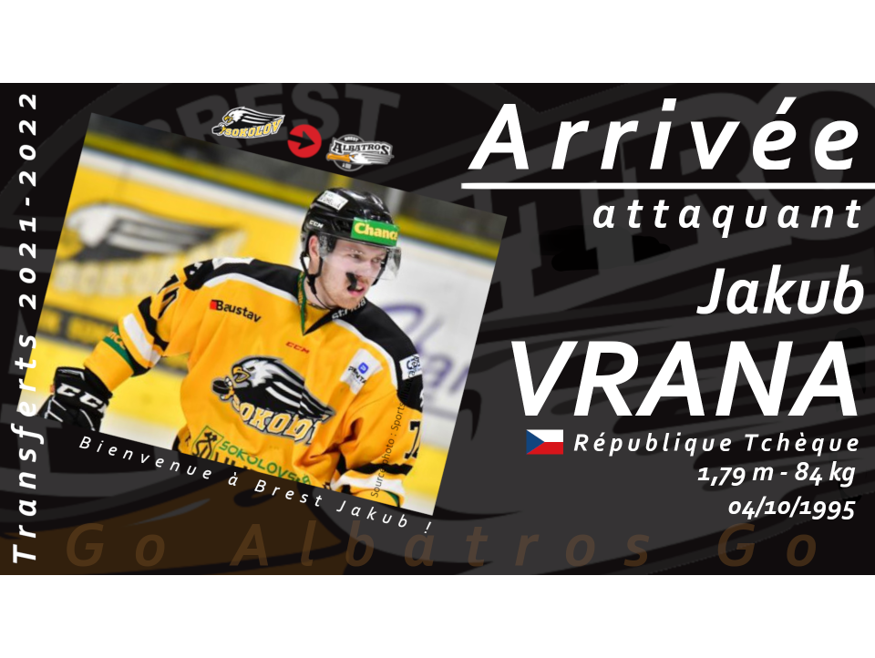 TRANSFERT 2021-2022 - Jakub Vrana rejoint l'attaque brestoise