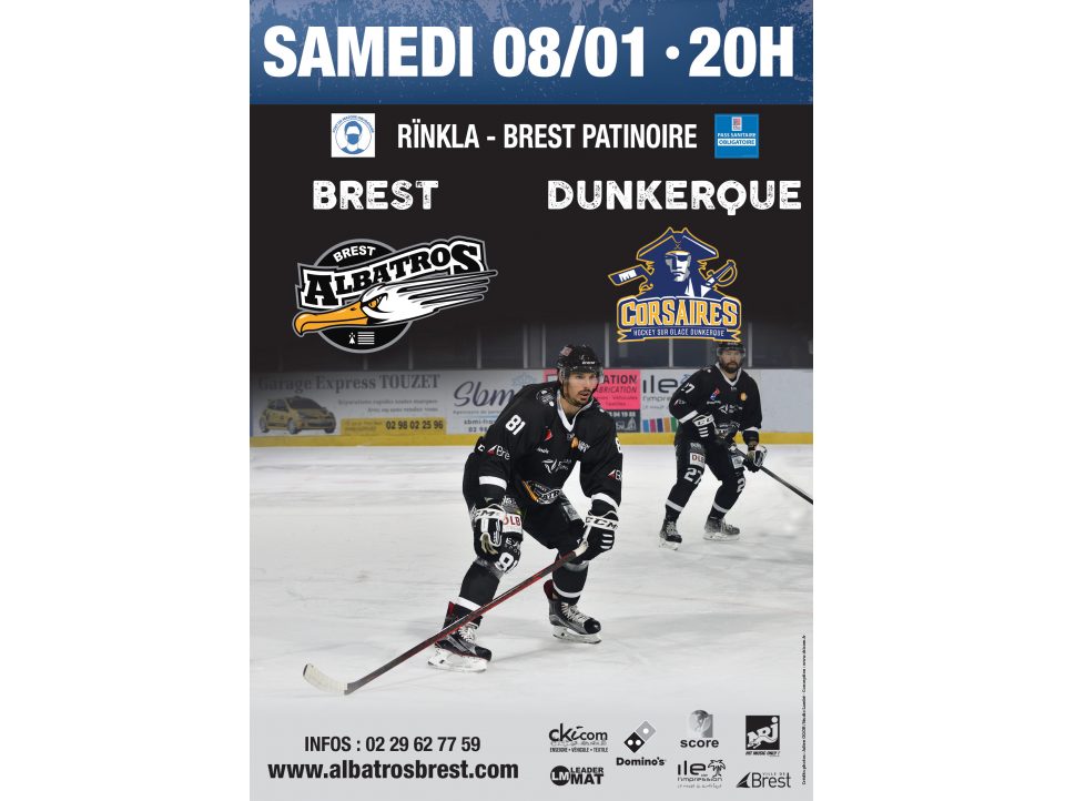 [D1 - J14] BREST-DUNKERQUE SAMEDI 08/01/22 - 20H00 @RÏNKLA - BREST PATINOIRE