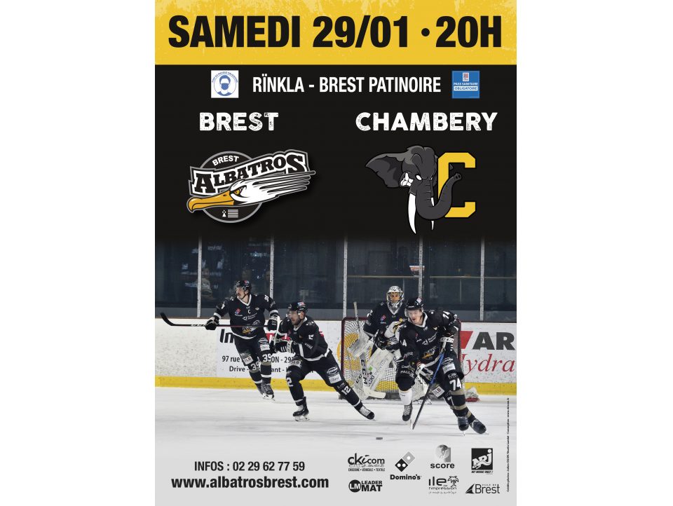 [D1 - J18] BREST-CHAMBÉRY - SAMEDI 29/01/22 - 20H00 @RÏNKLA - BREST PATINOIRE