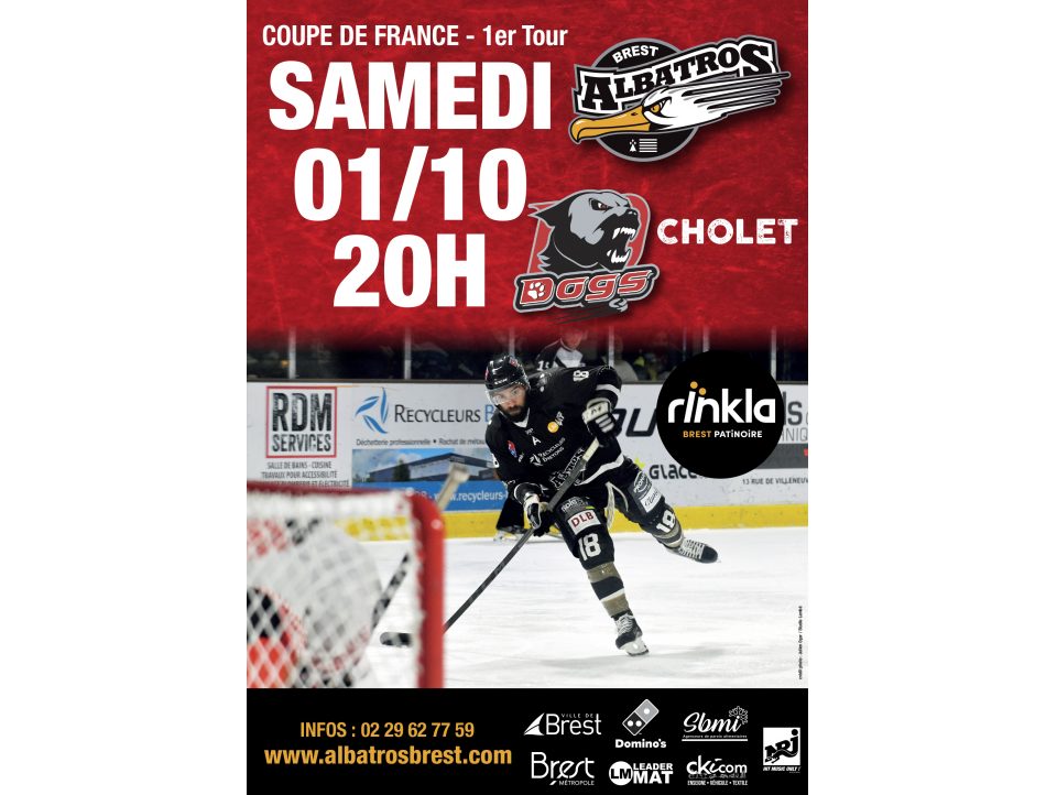 COUPE DE FRANCE - 1er TOUR - BREST-CHOLET SAMEDI 01/10/22 - 20H