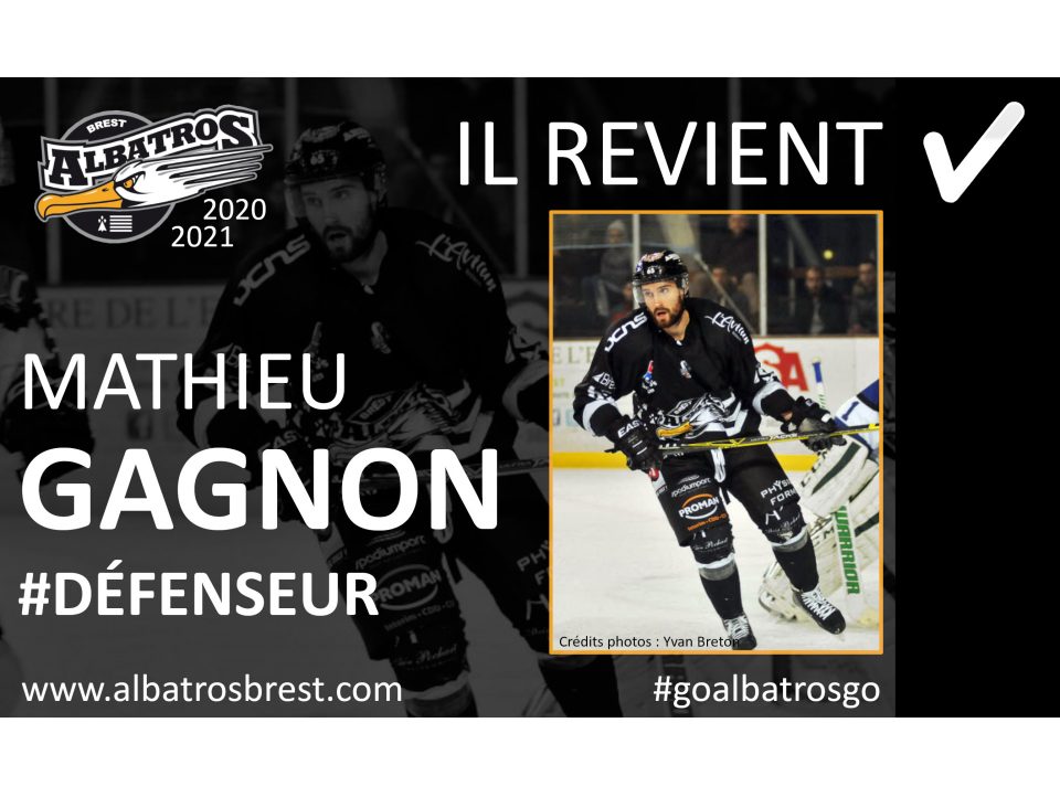 TRANSFERTS - MATHIEU GAGNON (RE)VIENT RENFORCER LA DÉFENSE BRESTOISE