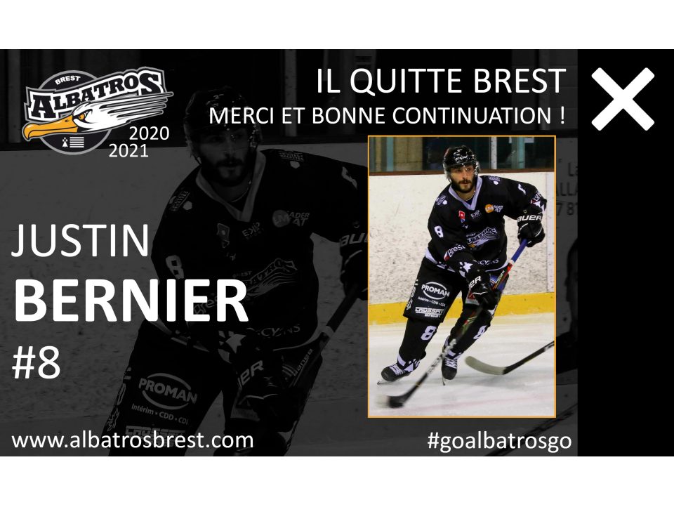 TRANSFERTS - DÉPART DE JUSTIN BERNIER