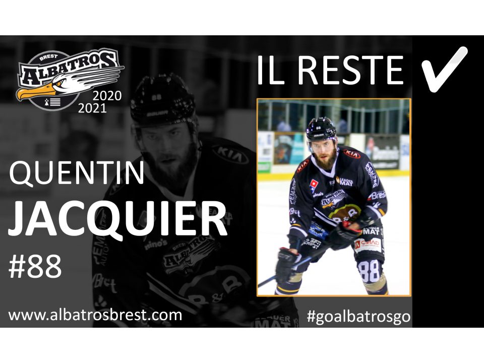 TRANSFERTS - QUENTIN JACQUIER SIGNE POUR UNE 2E SAISON AVEC LES ALBATROS