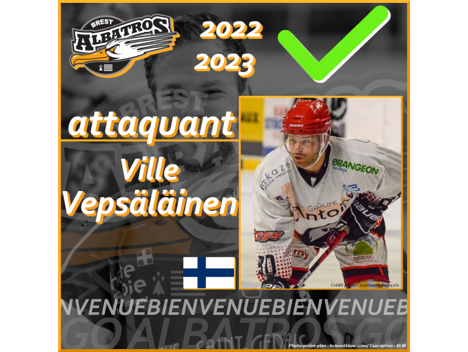 TRANSFERTS 2022-2023 : VILLE VEPSÄLÄINEN S'ENGAGE AVEC BREST