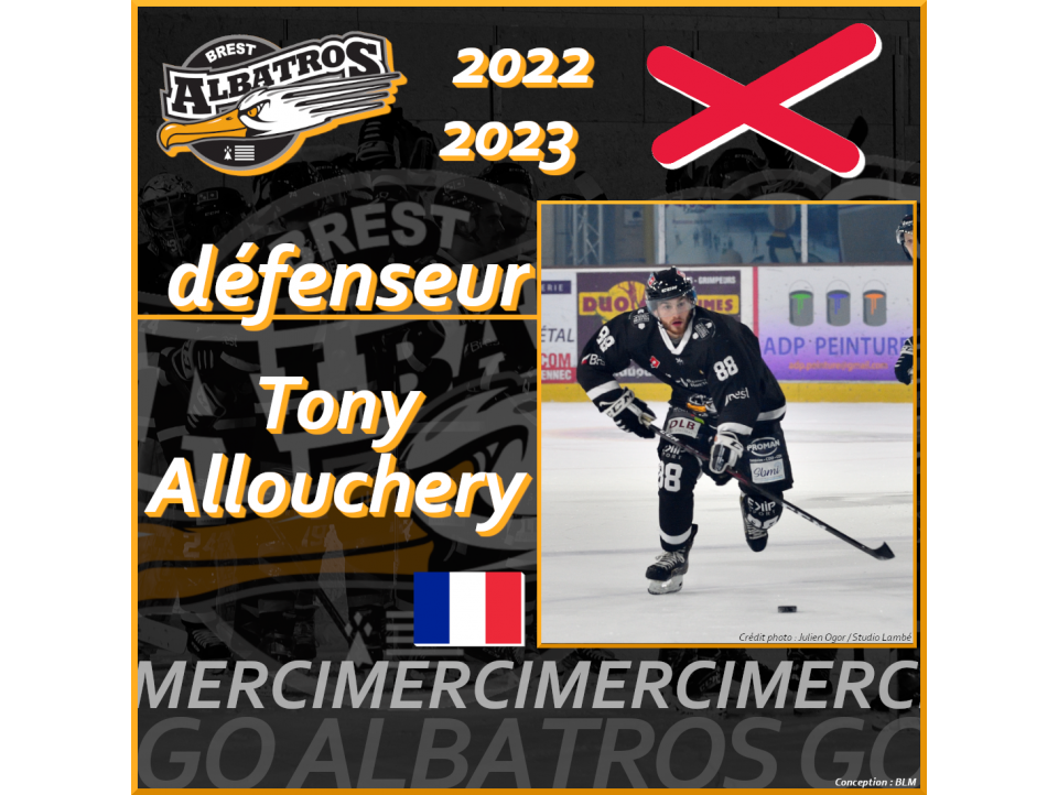 TRANSFERTS 2022-2023 : DÉPART DE TONY ALLOUCHERY