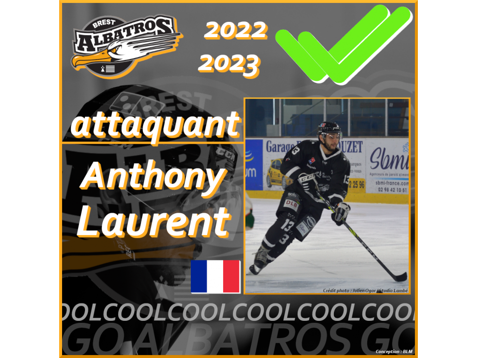 TRANSFERTS 2022-2023 : ANTHONY LAURENT POURSUIT AVEC LES ALBATROS