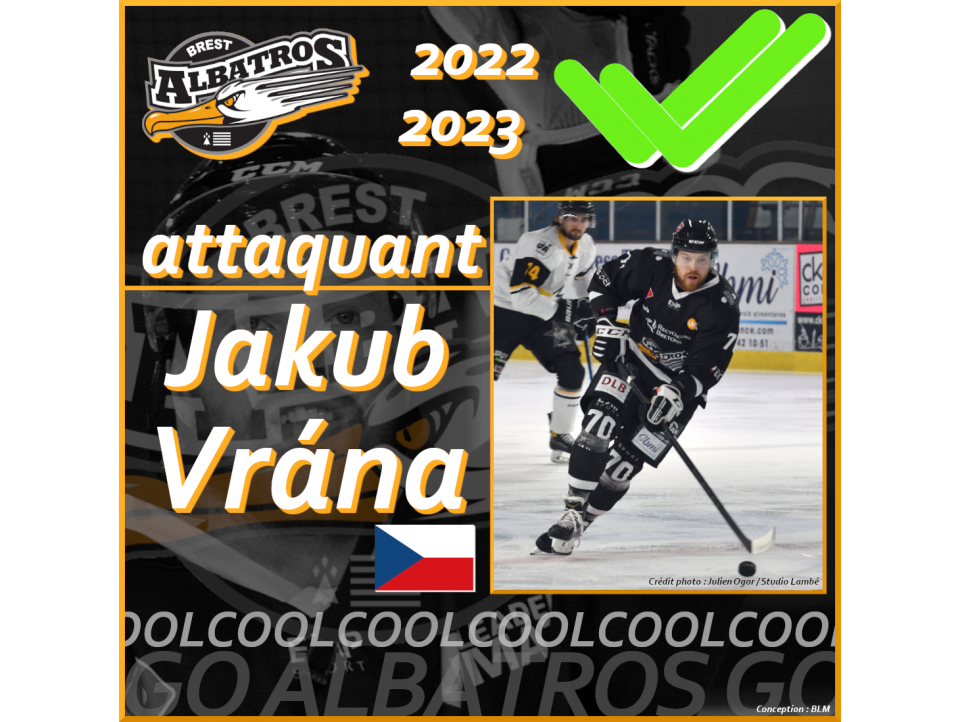 TRANSFERTS 2022-2023 : JAKUB VRANA PROLONGE À BREST