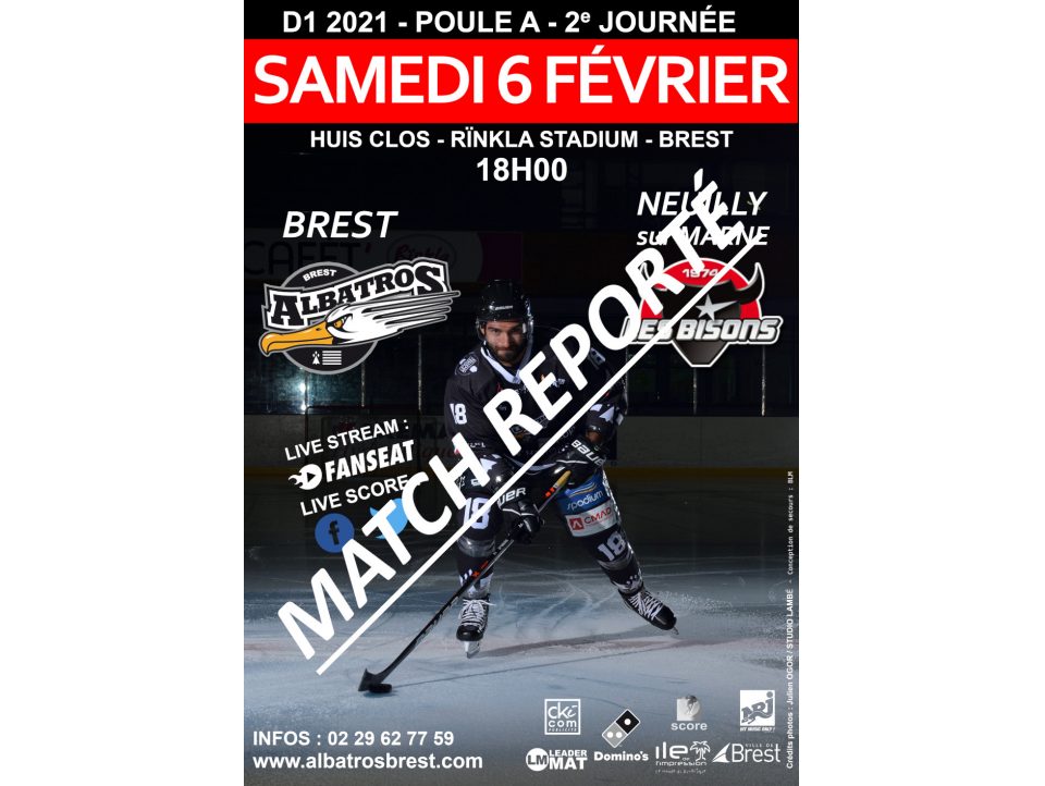 REPORT DU MATCH BREST-NEUILLY/MARNE