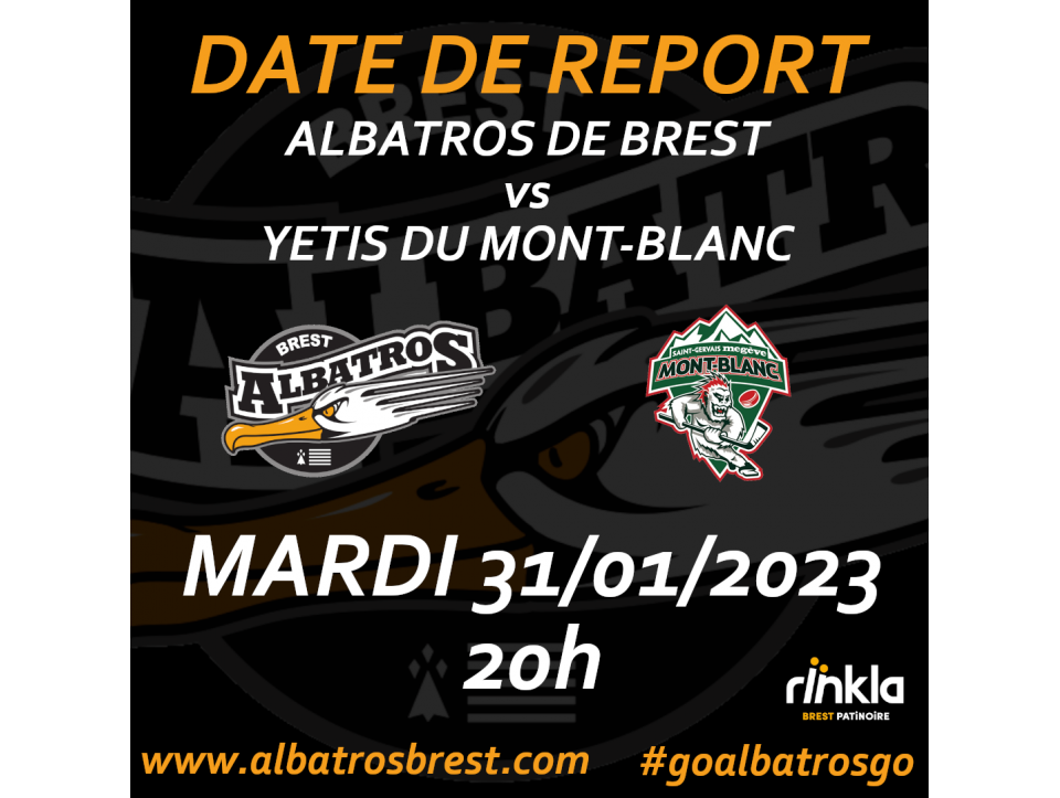 REPORT DU MATCH CONTRE MONT-BLANC LE 31/01/2023